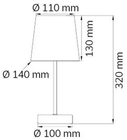 Wofi 832401949000 - Lampada da tavolo CESENA 1xE14/42W/230V rosa