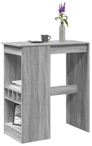 Tavolo Bar Con Rastrelliera Grigio 102x50x103,5cm Multistrato /