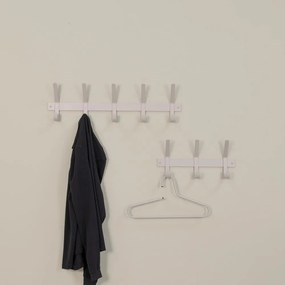 Appendiabiti da parete in metallo grigio-beige Dexter - Spinder Design