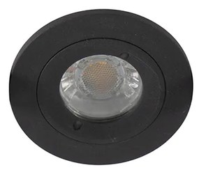 Set di 6 faretti da incasso moderni neri rotondi IP44 - Xena