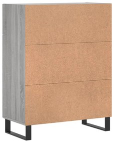 Credenza Grigio Sonoma 69,5x34x90 cm in Legno Multistrato