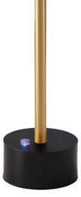 Lampada da tavolo LED dimmerabile ricaricabile SAM LED/5W/5V 3600 mAh nero/oro