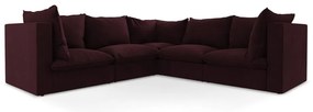 Divano angolare burgundy Manao – Makamii