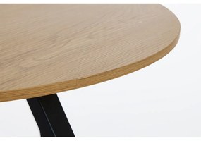 Tavolino rotondo con piano in rovere naturale ø 80 cm Cesura - Unique Furniture