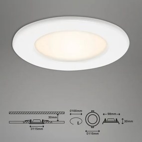 Set da 3 faretti da incasso per bagno LED/6W/230V 3000K IP44 bianco