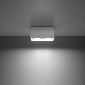 Applique Rettangolare da soffitto 2xGU10 QUAD in alluminio