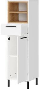 Mobile da bagno alto bianco in rovere 34x118 cm Loria - Germania