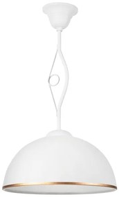 Lampadario a sospensione con supporto rigido RETRO II 1xE27/60W/230V bianco