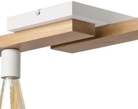 Lampadario a plafone MATTE 2xE27/15W/230V + 3xG9/5W/230V bianco/quercia