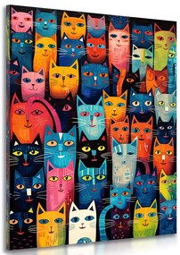 Quadro su tela – Collezione di gatti