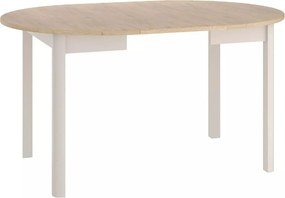 Tavolo Dante rotondo allungabile in rovere Cremona Torro e cashmere – Ø102/144x75 cm