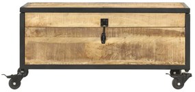 Tavolino da salotto 70x50x33 cm in legno massello di mango