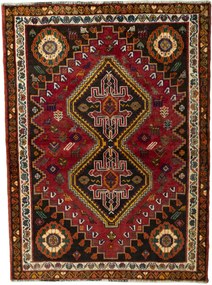 Shiraz Tappeto persiano 160x120 Rosso (Iran) Annodato A Mano
