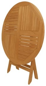 Set da pranzo da giardino 5 pz in legno massello di teak