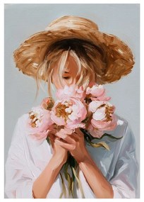 Quadro con elementi dipinti a mano 70x100 cm Estelle – Styler