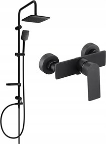 Mexen Sven set doccia esterno con soffione e miscelatore doccia Alexa, nero - 71240262-70