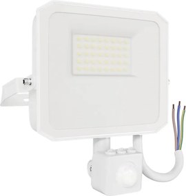 Faro LED 30W IP65 Bianco con Sensore di Movimento e OSRAM chip LED Colore Bianco Caldo 3.000K
