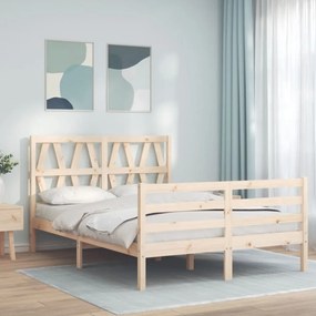 Giroletto Con Testiera 140x200 Cm İn Legno Massello /