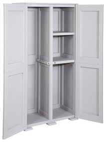 Armadio alto Omnimodus Simplex in resina, grigio L 43 x H 164 x P 79 cm, 2 ante, adatto per interno/esterno