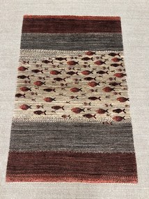 Loribaft Tappeto persiano 80x130 Beige (Iran) Annodato A Mano
