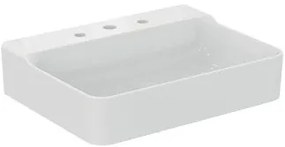 Ideal Standard Conca Lavabo sospeso o Da Appoggio 60x45 tre fori Senza Troppo Pieno Bianco