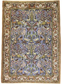 Ghom Tappeto persiano 110x150 Blu (Iran) Annodato A Mano