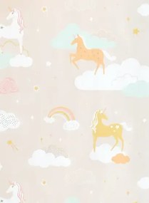 Einhorntapete Rainbow Treasures von Majvillan - Pastel Pink