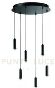 Base tonda per sospensione golf a led 6 luci 3000k 3847lm 72w nero ...