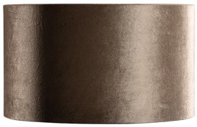 Paralume in velluto marrone con interno oro 35/35/20