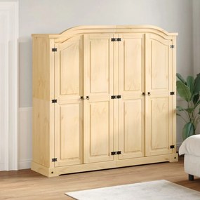 Armadio Corona 194x52x186 Cm İn Legno Massello Di Pino /