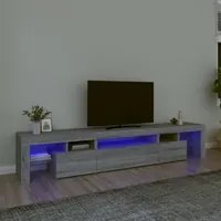 Mobile Porta TV con Luci LED Grigio Sonoma 215x36,5x40 cm 3152800