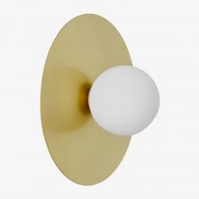 Lampada Da Parete Per Bagno Jorien Con Sfera Di Vetro Giallo Oro - Sklum