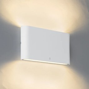 Applique da parete bianca 17,5 cm con LED IP65 - Batt