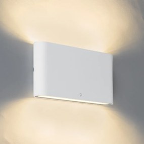 Lampada da parete bianca 17,5 cm con LED IP65 - Batt