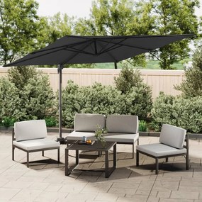 Ombrellone A Sbalzo Led Nero 400x300 Cm /