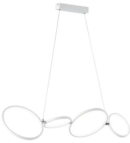 Lampadario LED moderno Rondo bianco, luce calda 3300 lumen