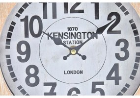 Orologio da Tavolo DKD Home Decor Naturale MDF Bianco Ferro (25,8 x 8 x 32 cm) (2 Unità)