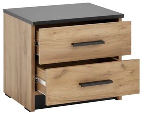 Comodino TOD rovere craft/nero