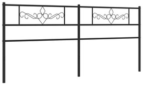 Testiera in metallo nero 193 cm