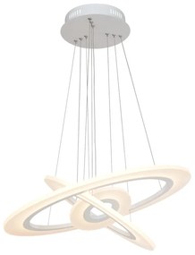 Lampadario LED moderno Sykia grigio Ø60cm, luce calda 3700 lumen, INSPIRE
