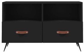 Mobile porta tv nero 80x36x50 cm in legno multistrato