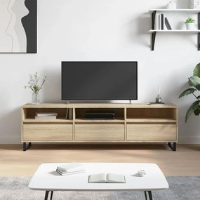 Mobile Porta Tv Rovere Sonoma 150x30x44,5 Cm Legno Multistrato /
