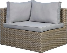 Set di mobili da giardino beige/marrone chiaro in rattan artificiale Modular – Unique Furniture