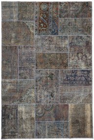 Patchwork Tappeto orientale 280x190 Verde (Pakistan) Annodato A Mano