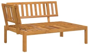 Set divano pallet da giardino 4 pz in legno massello di acacia