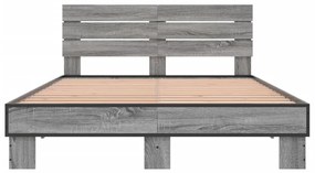 Giroletto grigio sonoma 120x200 cm in legno multistrato metallo