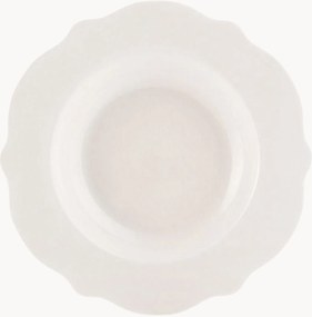 Set di 6 piatti fondi in porcellana Blanc