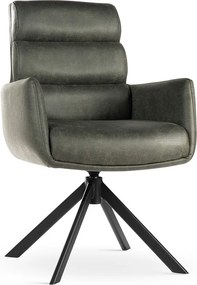 Sedia girevole Cipher verde/nero – 59x64x90 cm