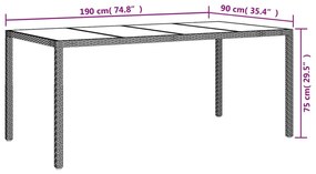 Set da Pranzo da Giardino 9 pz con Cuscini in Polyrattan Bianco