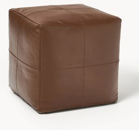 Pouf in pelle fatto a mano Raven